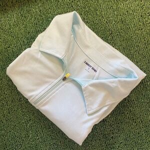 Lands End Men's Performance Short Sleeve 1/4 Zip Light Blue Size XL